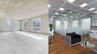 interior office before and after